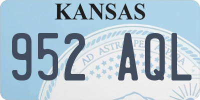 KS license plate 952AQL