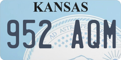 KS license plate 952AQM