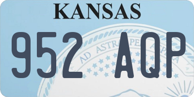 KS license plate 952AQP