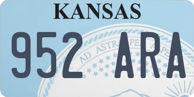 KS license plate 952ARA