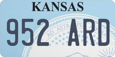 KS license plate 952ARD