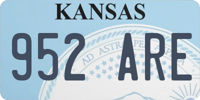 KS license plate 952ARE
