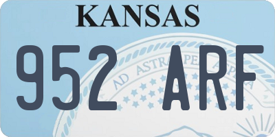 KS license plate 952ARF