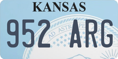KS license plate 952ARG