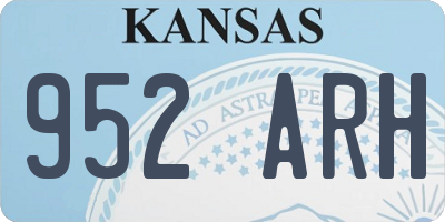 KS license plate 952ARH