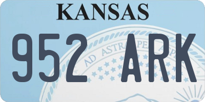 KS license plate 952ARK
