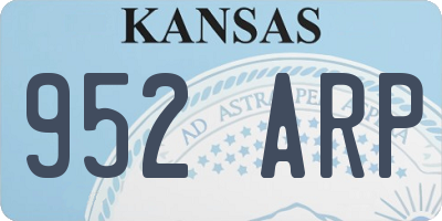 KS license plate 952ARP