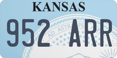 KS license plate 952ARR