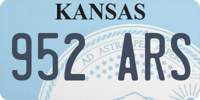 KS license plate 952ARS