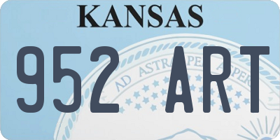 KS license plate 952ART