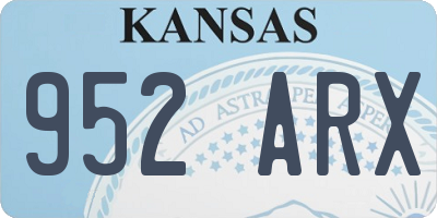 KS license plate 952ARX