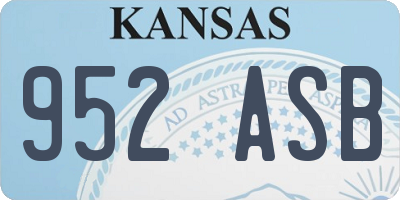 KS license plate 952ASB