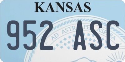 KS license plate 952ASC