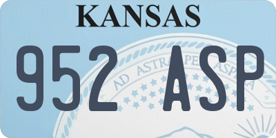 KS license plate 952ASP