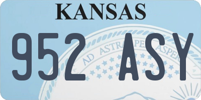 KS license plate 952ASY