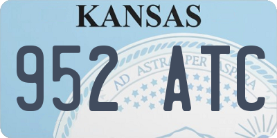 KS license plate 952ATC