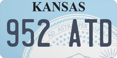 KS license plate 952ATD