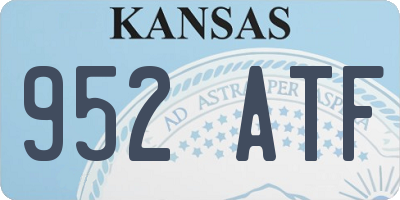 KS license plate 952ATF