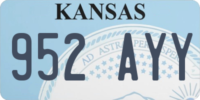 KS license plate 952AYY