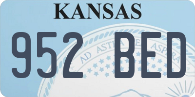 KS license plate 952BED