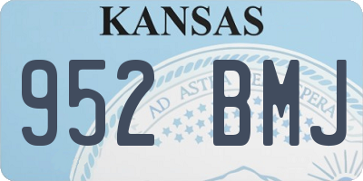 KS license plate 952BMJ