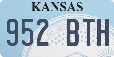 KS license plate 952BTH