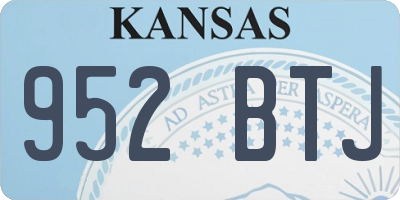 KS license plate 952BTJ
