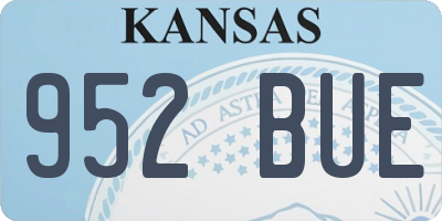 KS license plate 952BUE