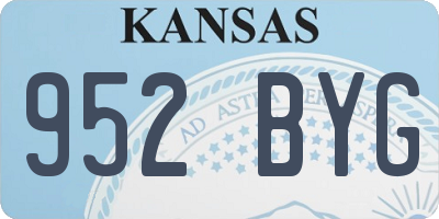 KS license plate 952BYG