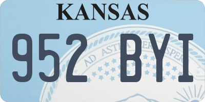 KS license plate 952BYI