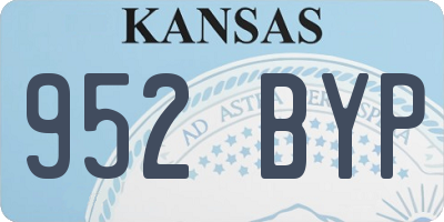 KS license plate 952BYP