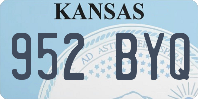 KS license plate 952BYQ