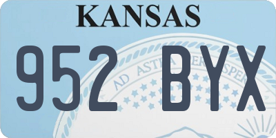 KS license plate 952BYX