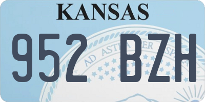 KS license plate 952BZH