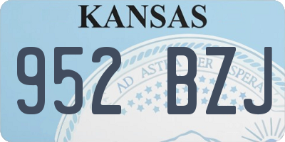 KS license plate 952BZJ