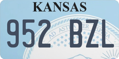 KS license plate 952BZL