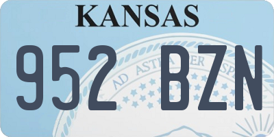 KS license plate 952BZN