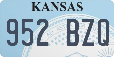 KS license plate 952BZQ