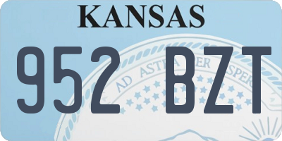 KS license plate 952BZT