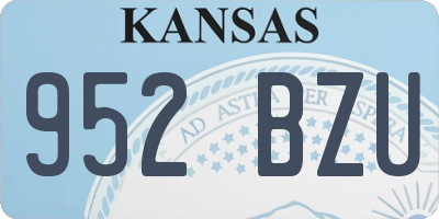 KS license plate 952BZU
