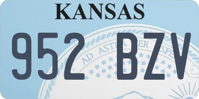 KS license plate 952BZV