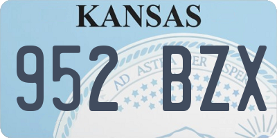 KS license plate 952BZX