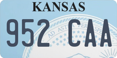 KS license plate 952CAA