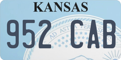 KS license plate 952CAB