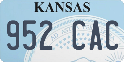 KS license plate 952CAC