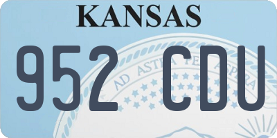 KS license plate 952CDU