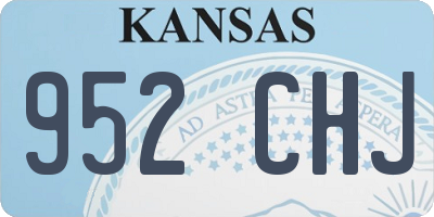 KS license plate 952CHJ
