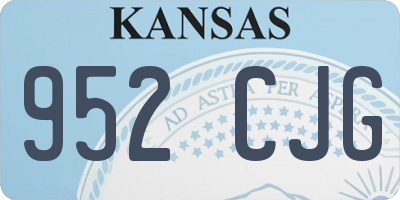 KS license plate 952CJG