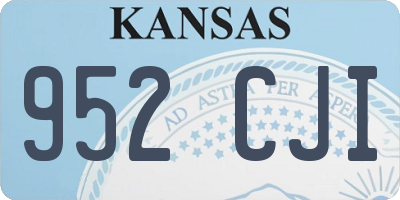 KS license plate 952CJI