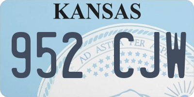 KS license plate 952CJW